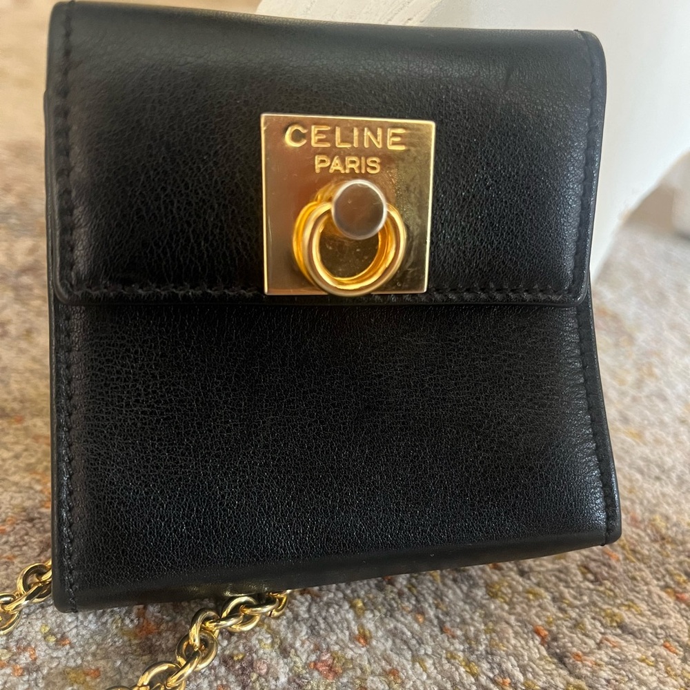 VINTAGE CELINE BLACK MINI NANO CROSSBODY!!